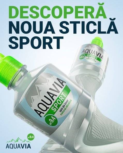 AQUAVIA Sport 0.75L Apa Alcalina pH9.4 SGR,6buc