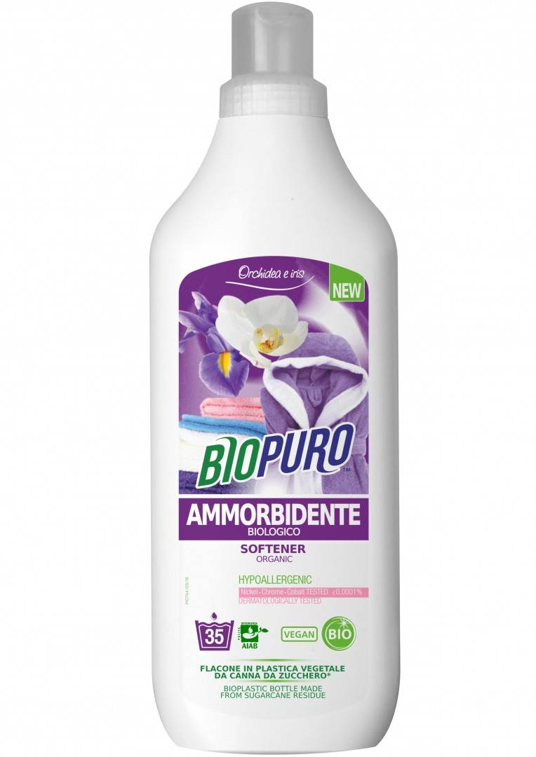 Balsam hipoalergen pentru rufe iris si orhidee bio 1 L Biopuro                                      