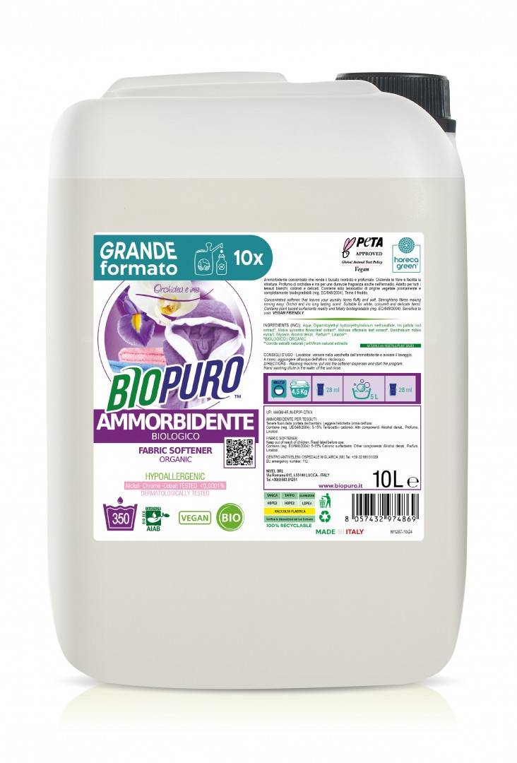 Balsam pentru rufe cu iris si orhidee hipoalergen ecologic 10l Biopuro