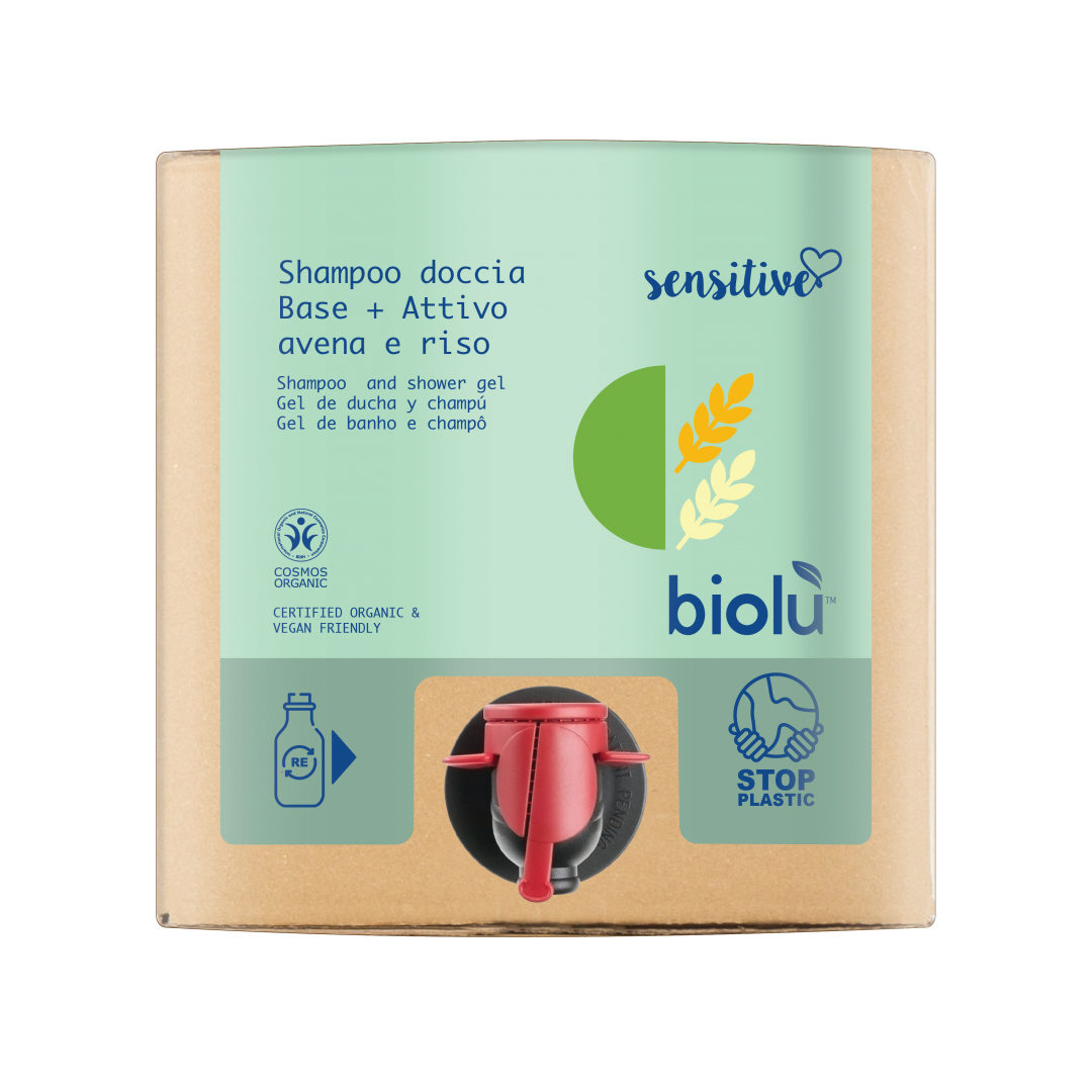 Biolu Gel de dus - sampon pentru bebelusi si adulti, SENSITIVE bio, 10L                             