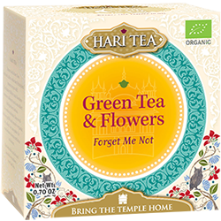 Ceai premium Hari Tea - Forget Me Not - ceai verde si flori bio 10dz x 2g                           