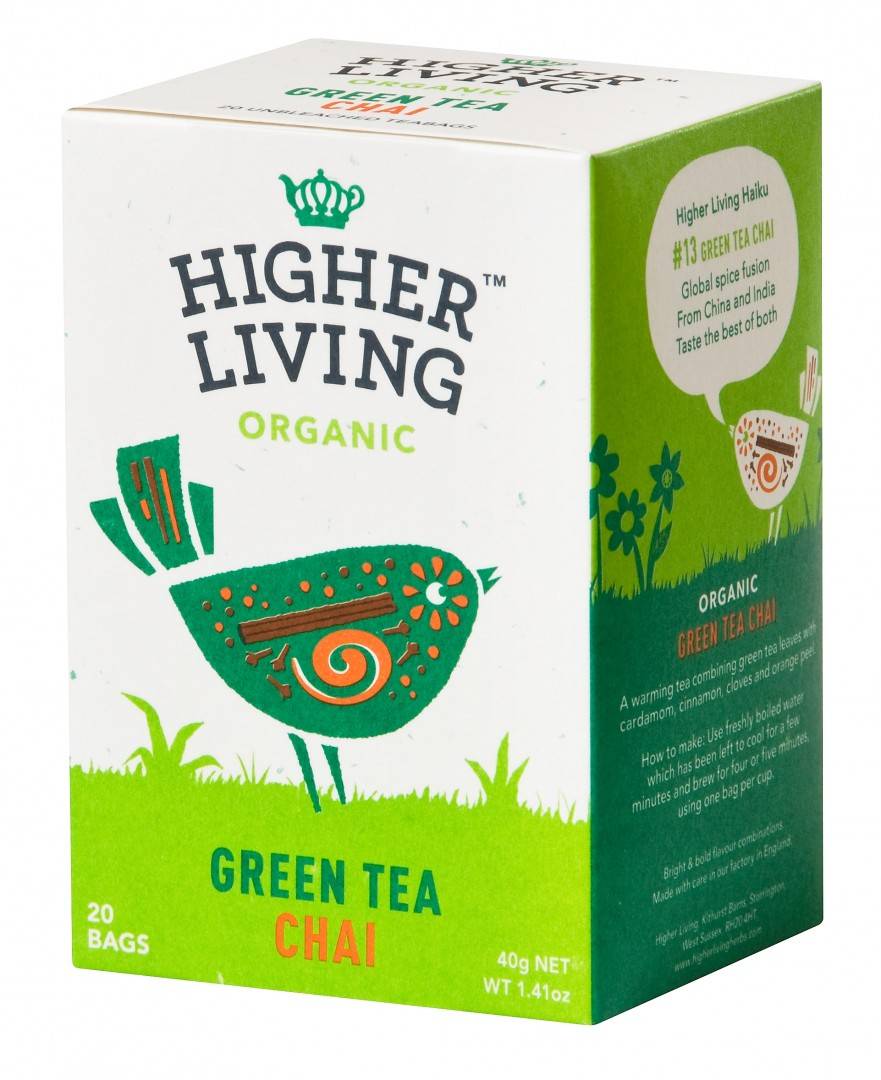 Ceai verde - CHAI - eco, 20 plicuri, Higher Living                                                  