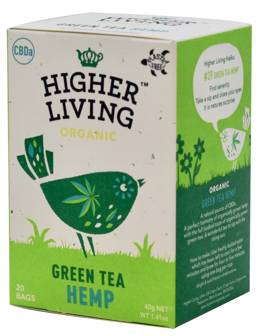 Ceai verde -HEMP- eco, 20 plicuri, Higher Living                                                    