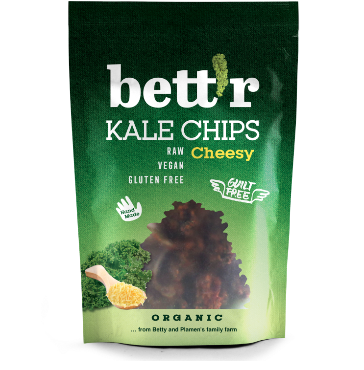 Chips din kale cu aroma de branza raw eco 30g Bettr                                                 
