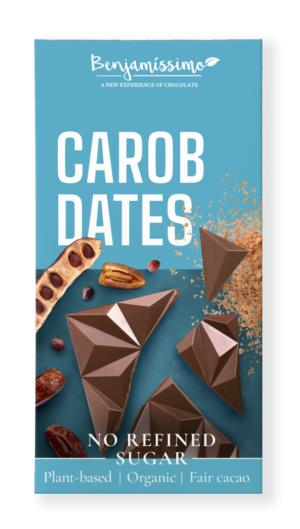 Ciocolata cu pudra de carob si curmale bio 60g Benjamissimo