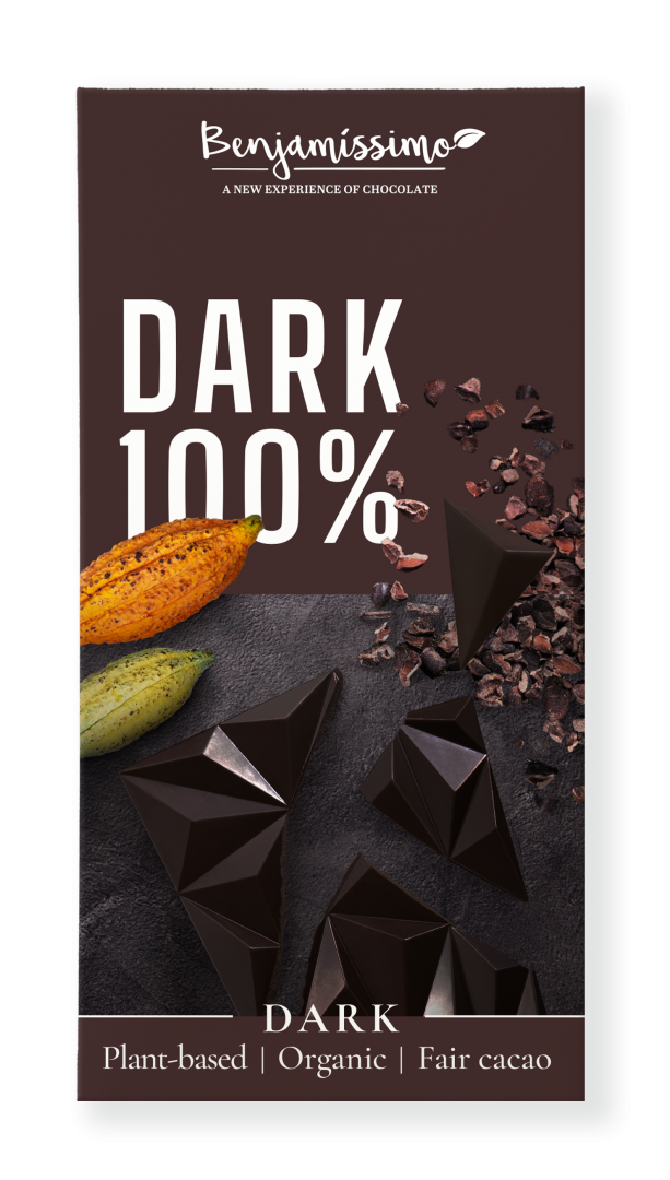Ciocolata neagra 100% bio 60g Benjamissimo