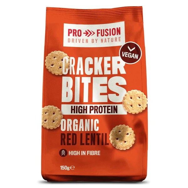 Crackers proteici cu faina de linte rosie bio 150g Profusion
