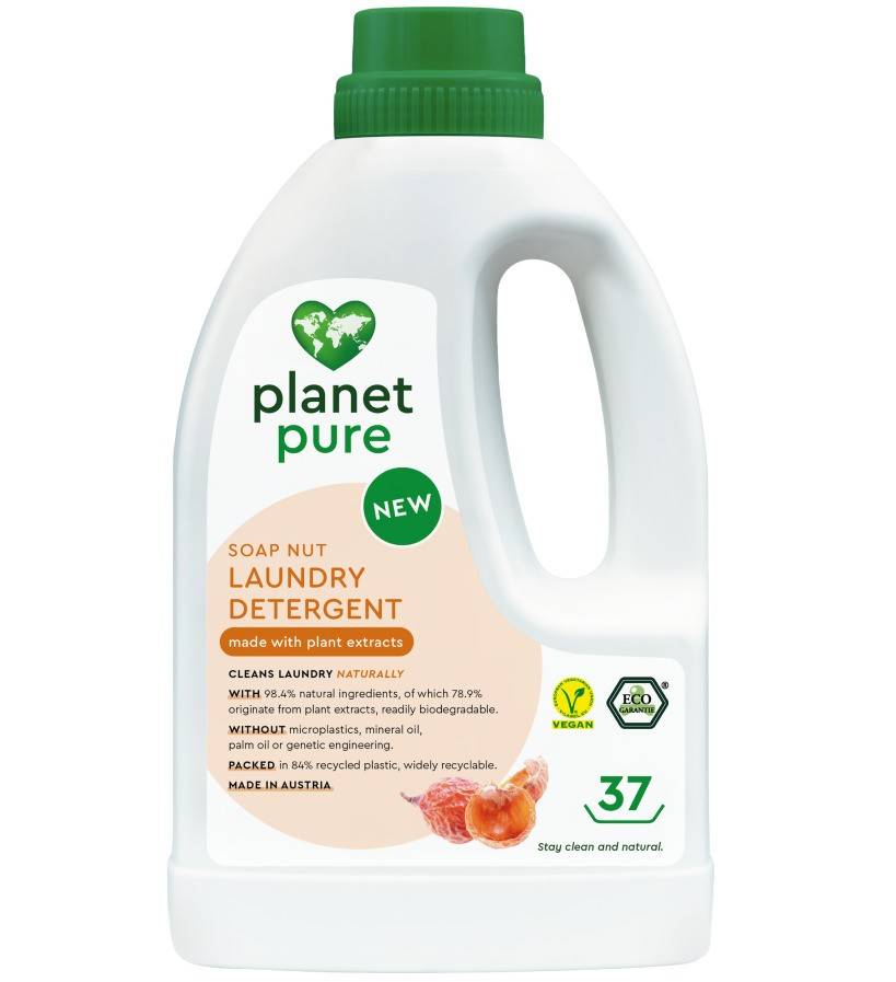 Detergent bio lichid pentru rufe - nuci de sapun - 1.48 litri, Planet Pure                          