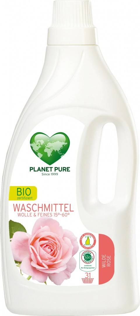 Detergent bio pentru lana si matase - trandafir salbatic - 1.55L Planet Pure                        