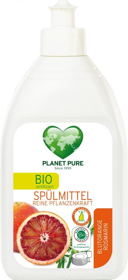 Detergent bio pentru vase - portocale rosii si rozmarin - 510ml Planet Pure                         