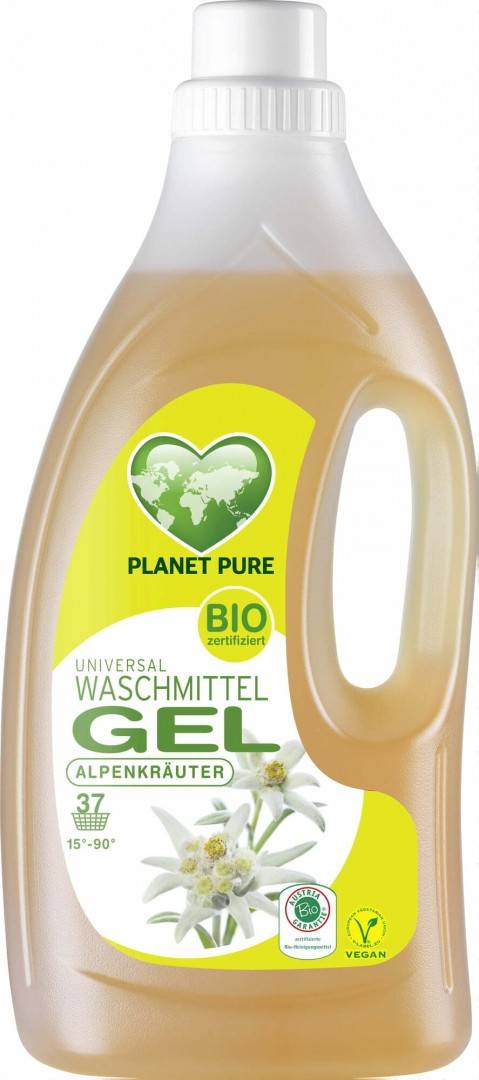 Detergent GEL bio de rufe - flori de munte - 1.5L Planet Pure                                       