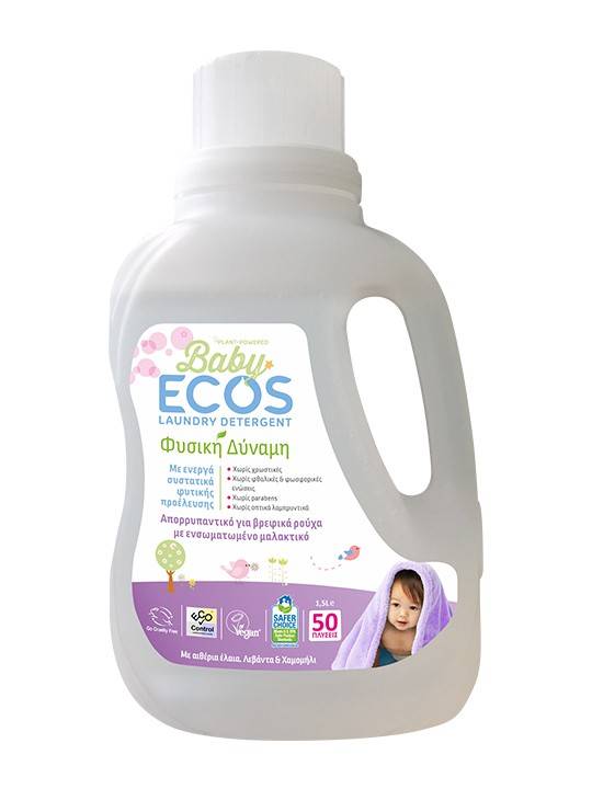 Detergent pentru hainutele bebelusilor cu lavanda si musetel 1.5L Ecos                              