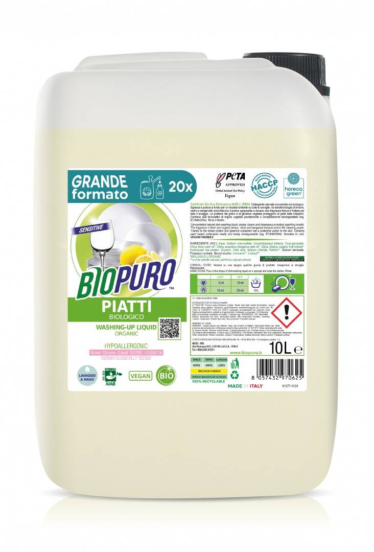 Detergent pentru vase hipoalergen ecologic 10l Biopuro