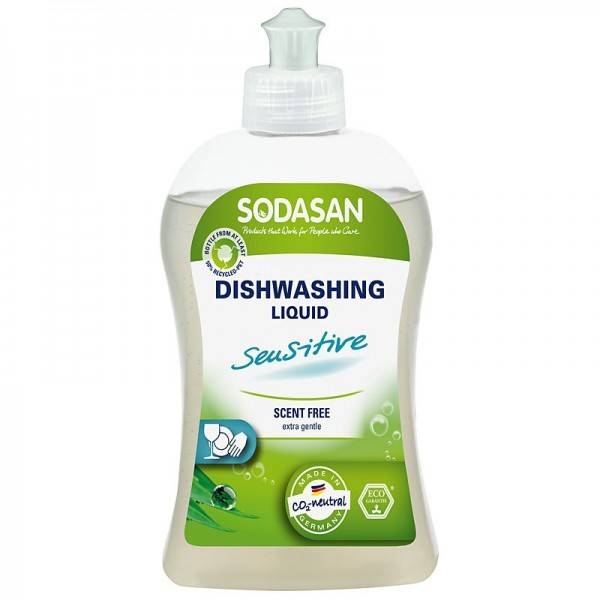 Detergent vase lichid bio Sensitiv 500ml SODASAN