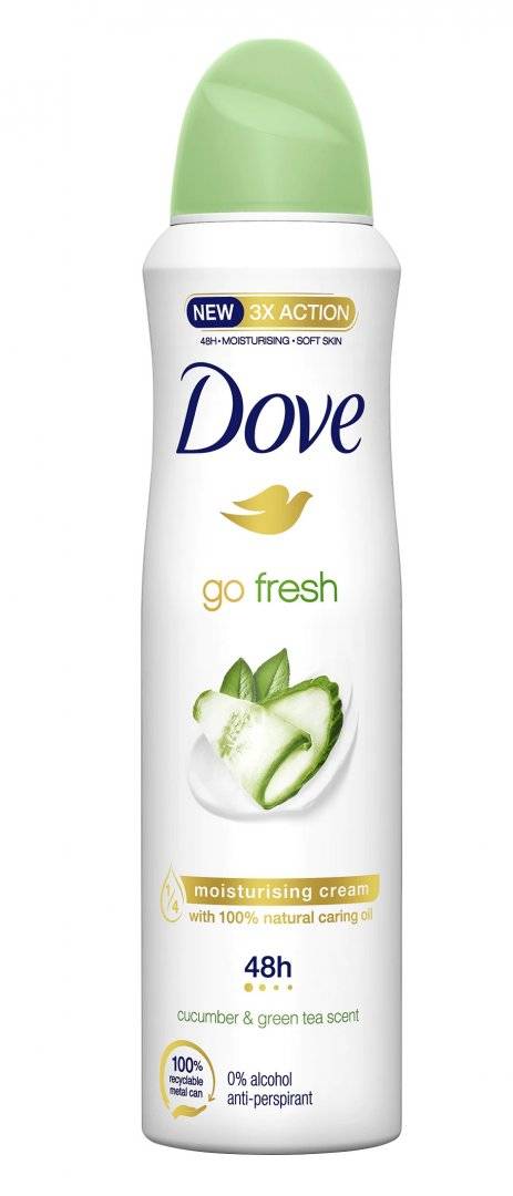 Dove Spray Go Fresh, Cucumber & Green Tea Scent, 150ml