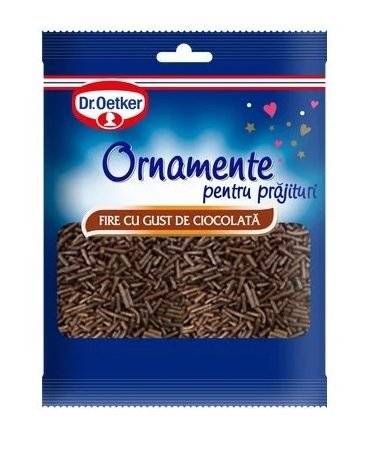 Dr.Oetker Ornamente Pentru Prajituri Fire cu Gust de Ciocolata 30g