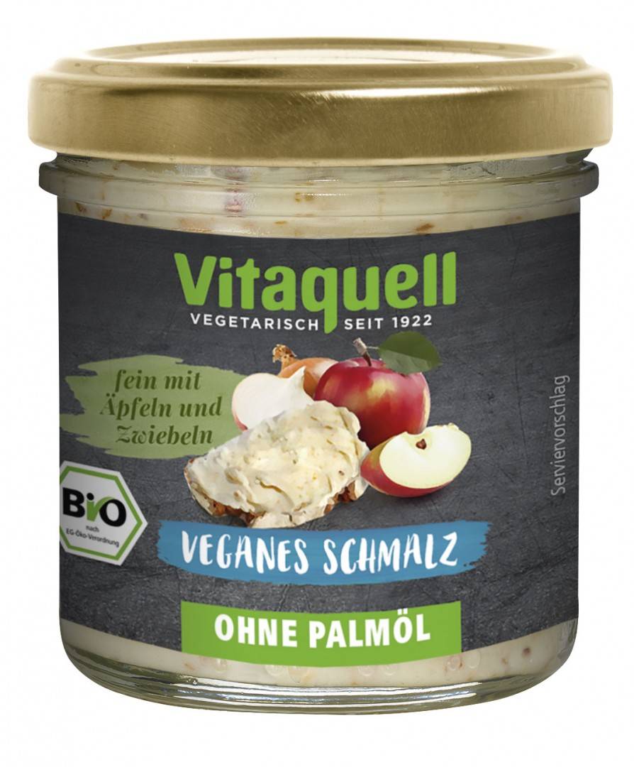 Grasime vegetala tartinabila cu legume, mere si ceapa bio 120g Vitaquell                            