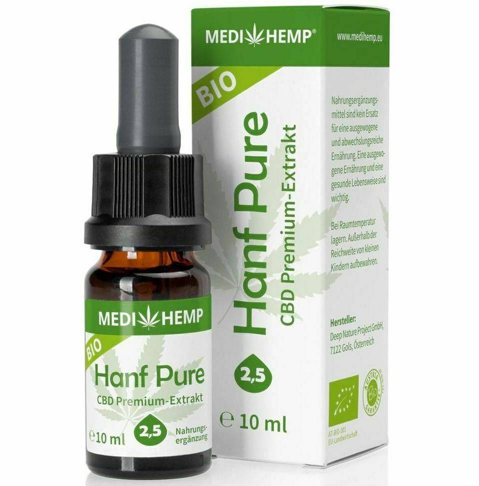 Hemp Pure 2,5% CBD bio, 10ml, Medihemp                                                              