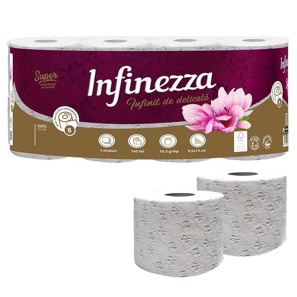 Infinezza Hartie Igienica Magnolie, 3str./8 buc