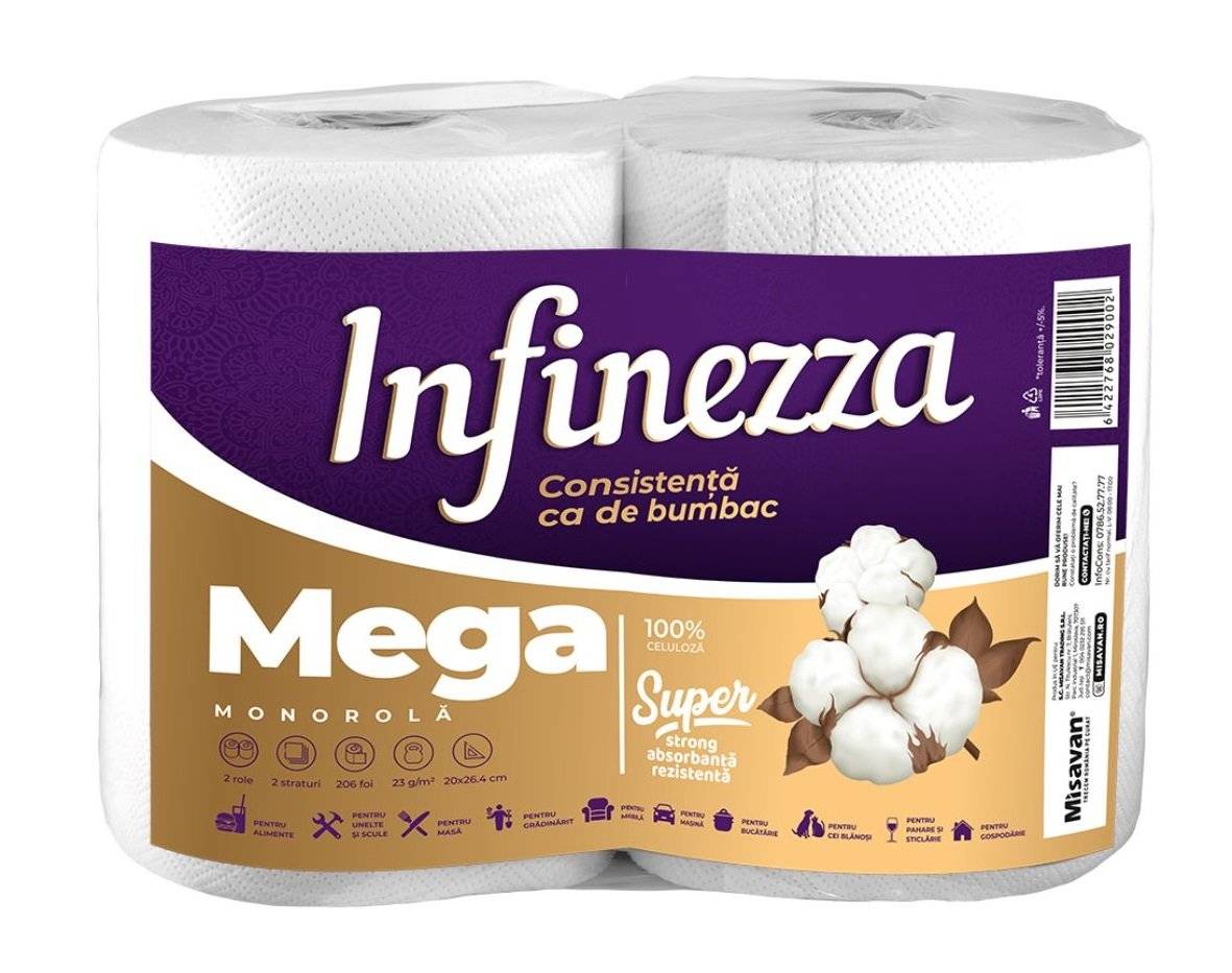 Infinezza Monorola Prosop de Hartie 2 role/set, 2 staturi