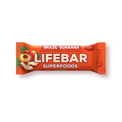 Lifebar plus baton cu guarana si nuci braziliene eco 47g                                            