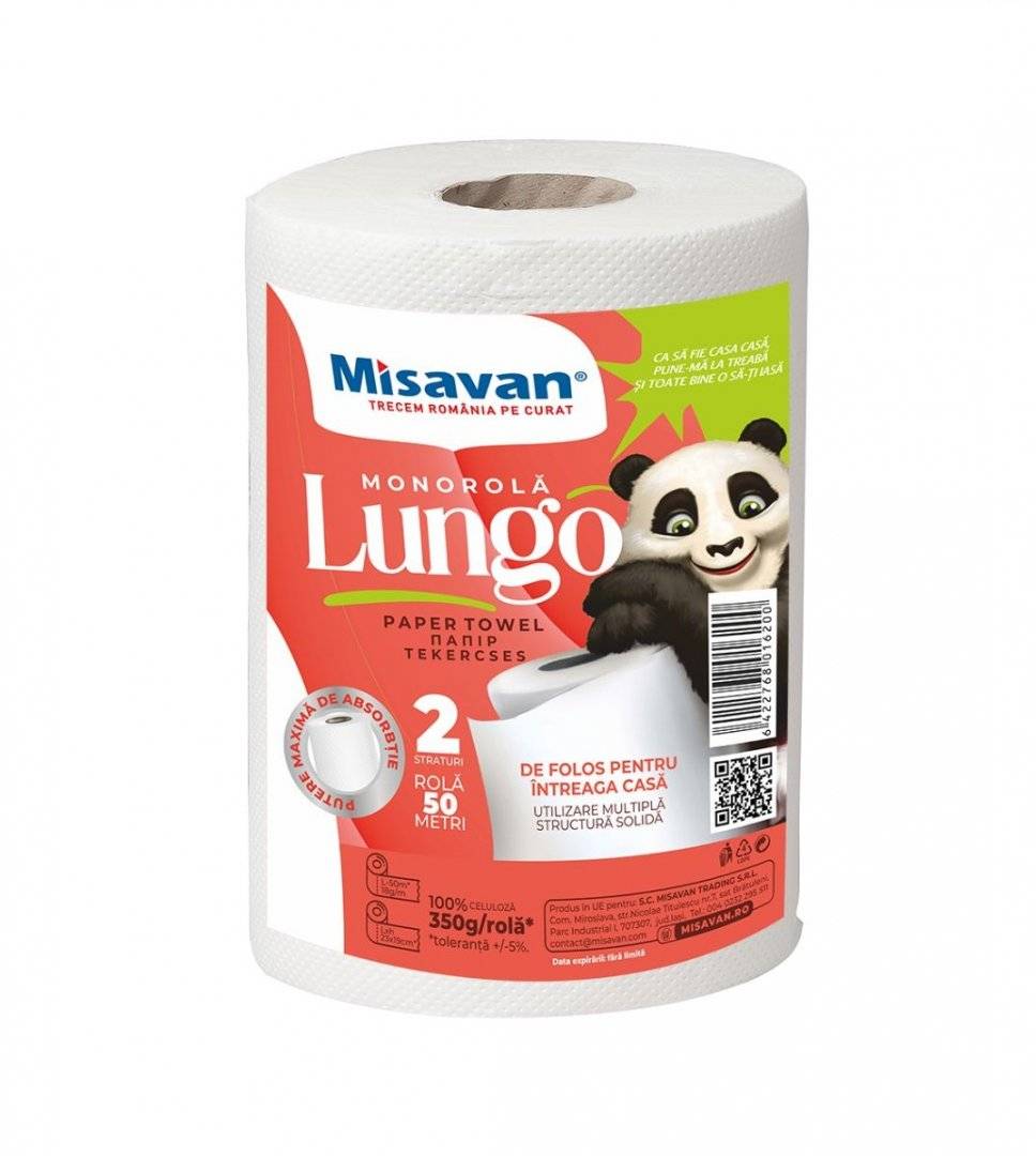 Misavan Monorola Lungo Prosop de Hartie 2 straturi, 50 metri