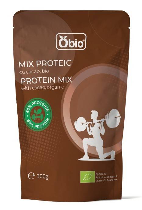 Mix proteic cu cacao bio 300g Obio                                                                  