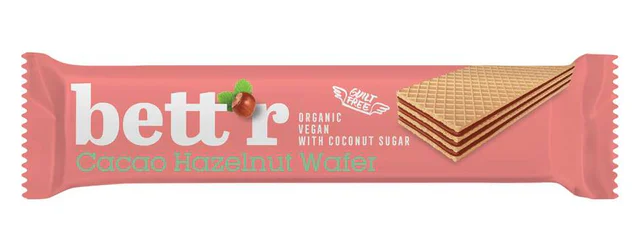 Napolitana cu crema de alune de padure si cacao bio 30g Bettr                                       