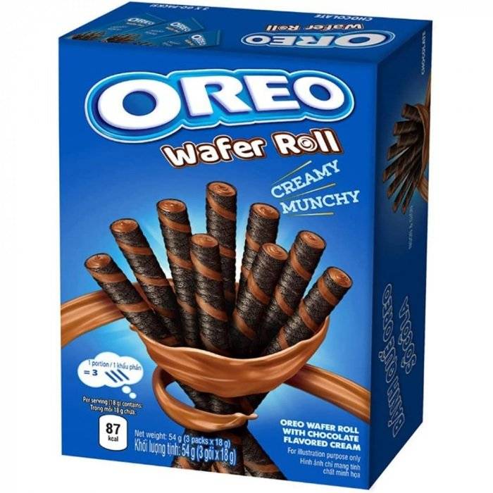 Oreo Wafer Roll Cu Aroma de Ciocolata 54g