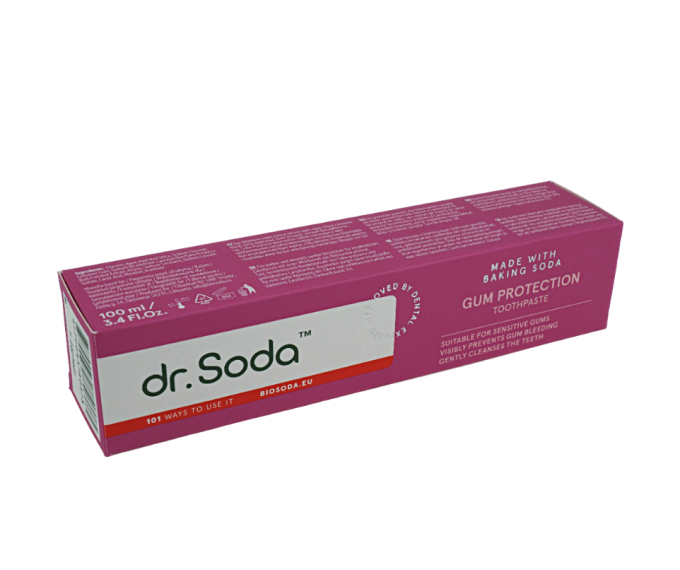 Pasta de dinti cu bicarbonat de sodiu Gum Protection, 100ml, Dr.Soda                                