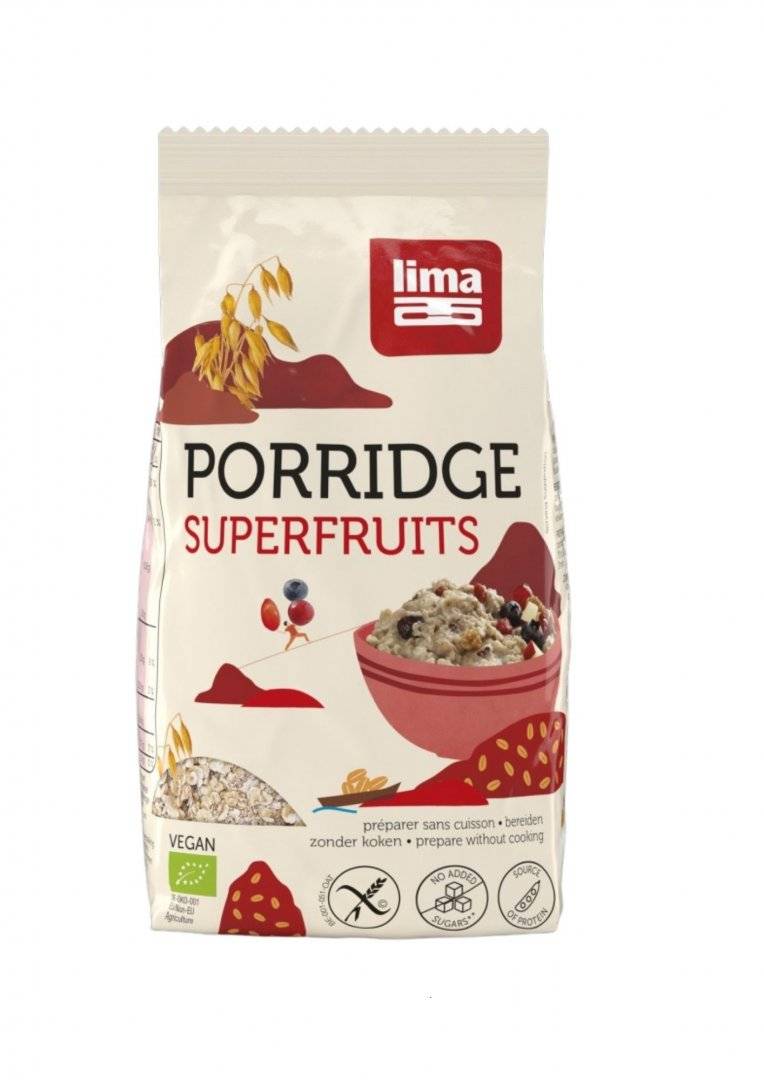 Porridge Express cu superfructe fara gluten bio 350g Lima                                           