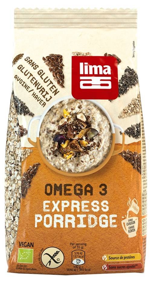 Porridge Express Omega 3 fara gluten bio 350g Lima                                                  