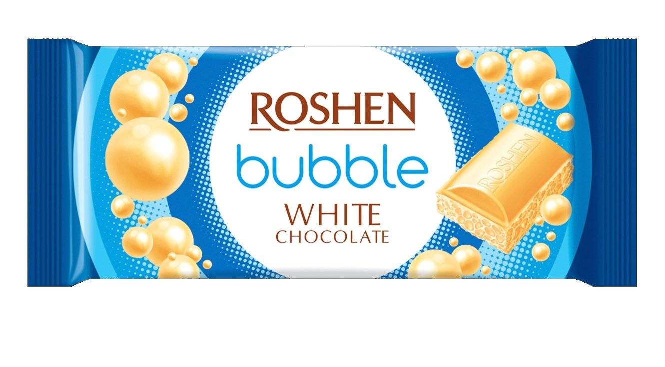 Roshen Ciocolata Alba Aerata 80g