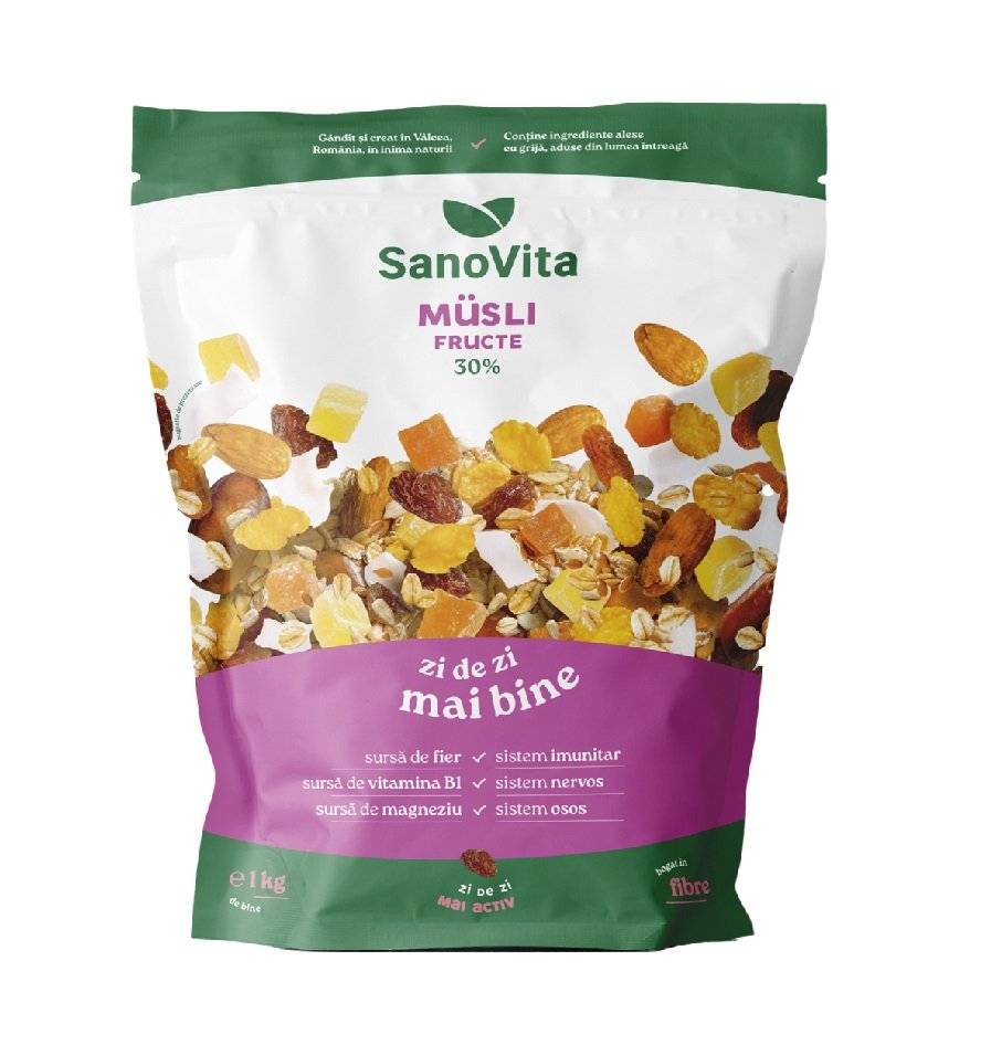 SanoVita Musli cu Fructe 1Kg