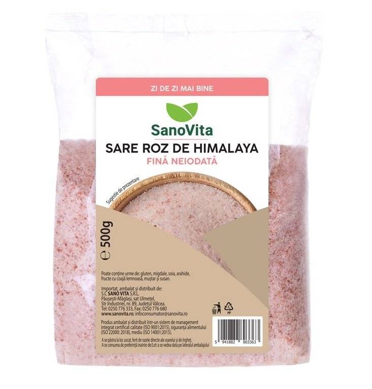 SanoVita Sare Roz de Himalaya Fina Neiodata 500g