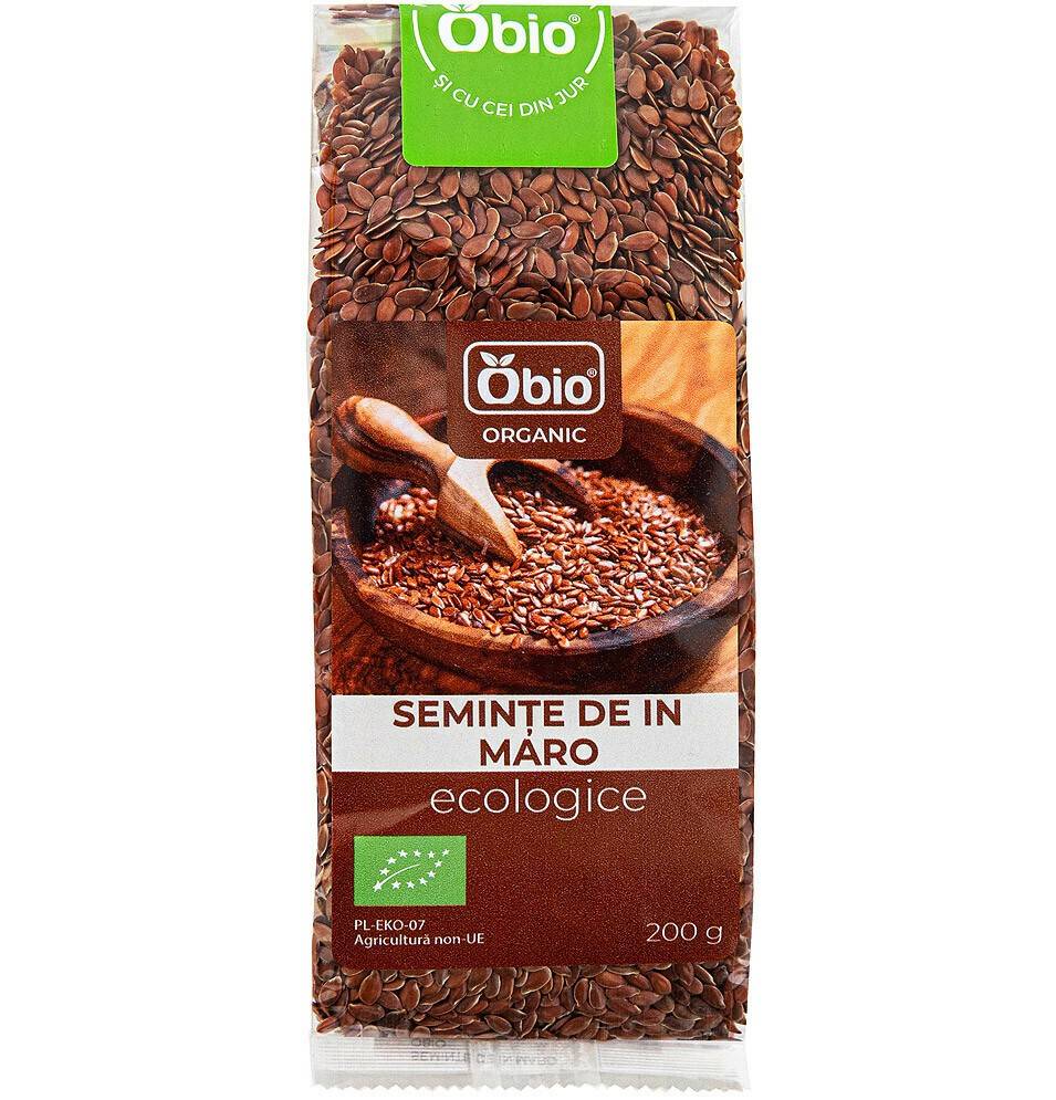 Seminte de in maro bio 200g Obio                                                                    