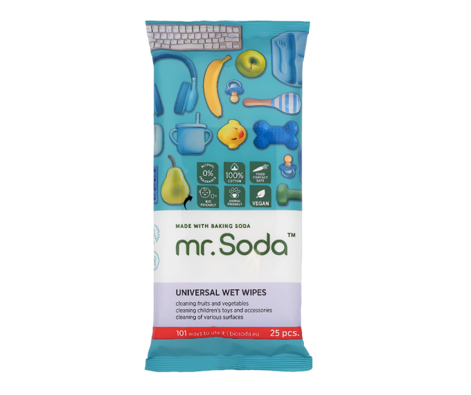 Servetele umede universale cu bicarbonat de sodiu 25 bucati Mr. Soda
