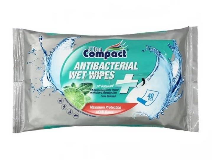 Ultra Compact Servetele Umede Antibacteriene, 40 buc/pachet