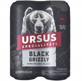Bere Ursus Black Grizzly Doza 0.5l, Alc. 6% 4buc/bax