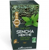 Ceai verde Sencha cu menta bio 18 pliculete x 2g, Aromandise                                        
