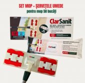 ClarSanit Set Mop + Servetele Umede cu Bicarbonat Pentru Mop