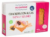 Crackers cu ovaz, susan si alge marine bio 160g Algamar                                             