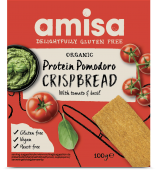 Crispbread cu rosii si busuioc bio 100g Amisa                                                       