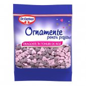 Dr.Oetker Ornamente Inimioare, Dragoste in Tonuri de Roz 30g