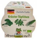 Ghiveci biodegradabil cu seminte pentru semanat - mix ierburi germane bio 3 bucati Aries            