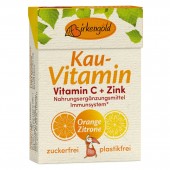 Guma de mestecat naturala cu Vitamina C si Zinc, 28g, Birkengold                                    