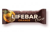 Lifebar baton cu portocale in ciocolata raw bio 40g                                                 