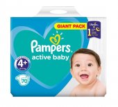 Pampers Active Baby Nr. 4+, 10-15kg 70buc