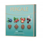Pergale Berries Collection - Praline Asortate de Ciocolata cu Lapte, Fructe de Padure, 117g