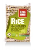 Rondele de orez expandat cu 3 cereale eco 130g  Lima                                                